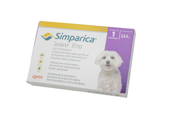 SIMPARICA TAB 10 MG (2,5 A 5 KG)