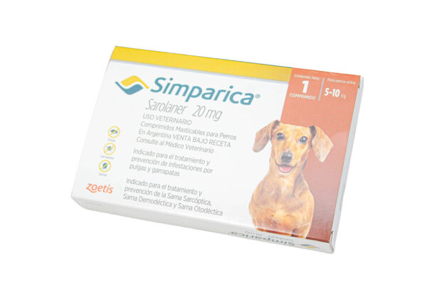 SIMPARICA TAB 20 MG (5 A 10 KG)